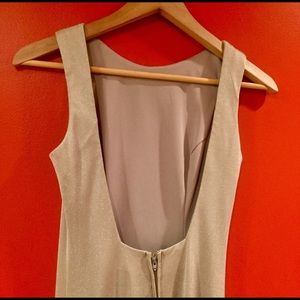 Champagne light gold shimmery evening gown